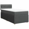 vidaXL Giroletto a Molle con Materasso Grigio Scuro 90x200 cm Tessuto