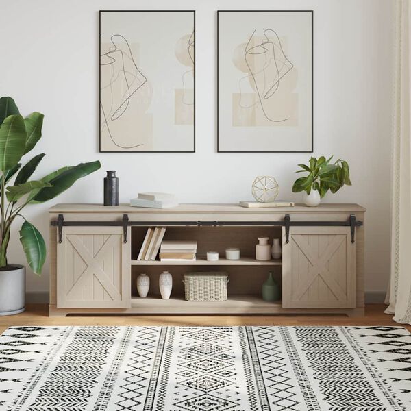 vidaXL Kit Anta Scorrevole per Armadio 183 cm in Acciaio al Carbonio