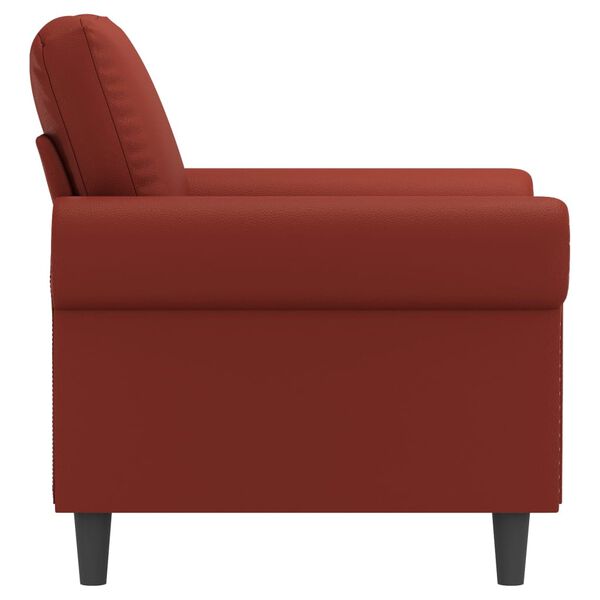 vidaXL Poltrona Rosso Vino 60 cm in Similpelle