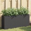 vidaXL Fioriera da Giardino con 2 Vasi Nera 90x20x40 cm in Polyrattan