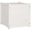 vidaXL Fioriere da Giardino 2 pz Bianche 40x40x40 cm Massello di Pino