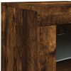 vidaXL Credenza con Luci LED Rovere Fumo 202x37x67 cm