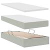 vidaXL Letto con Contenitore con materasso Grigio chiaro 100 x 200 cm
