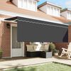 vidaXL Tenda Retrattile Antracite 350 x 200 cm Poliestere e Alluminio