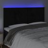 vidaXL Testiera a LED Nera 180x5x118/128 cm in Velluto