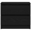 vidaXL Armadio da Notte con cassetto Rovere Nero 50 x 40 x 43,5 cm