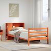 vidaXL Letto Libreria senza Materasso Marrone Cera 75x190 cm Legno