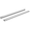 vidaXL Asta per armadio 2 pz Argento 472 x 15 x 29 mm