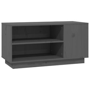 vidaXL Mobile Porta TV Grigio 80x35x40,5 cm in Legno Massello di Pino