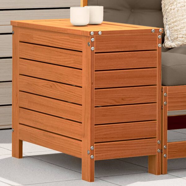 vidaXL Poggiapiedi Giardino Marrone Cera 62x31,5x52 cm Massello Pino