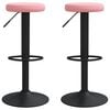 vidaXL Sgabelli da Bar 2 pz Rosa in Velluto