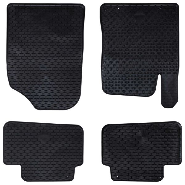 vidaXL Tappetino per Auto 4 pcs Nero TPE