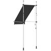 vidaXL Tenda da Sole Retrattile Manuale 100 cm Antracite