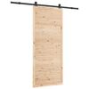 vidaXL Porta scorrevole 80 x 208 cm Legno Massello di Pino Naturale