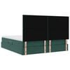 vidaXL Letto con contenitore e materasso Verde Scuro 180 x 200 cm