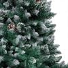 vidaXL Albero di Natale Artificiale con LED e Set di Palline e Pigne 180 cm