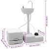 vidaXL Toilette da Campeggio 2 pcs Grigio e Bianco