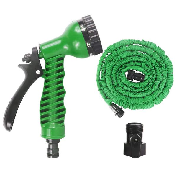 vidaXL Tubo flessibile da giardino retrattile con ugello multifunzionale 5 ~ 15 m