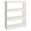 vidaXL Libreria/Divisorio Bianco 80x30x103,5 cm in Massello di Pino
