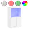 vidaXL Credenza con Luci LED Bianca 60,5x37x100 cm