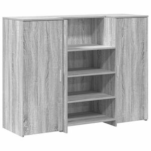 vidaXL Banco Reception Grigio Sonoma 135x50x103,5 cm Legno Multistrato