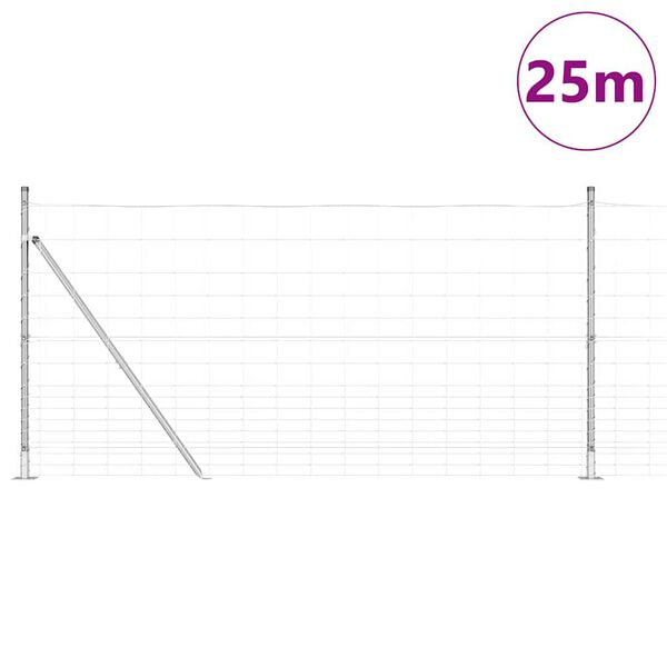 vidaXL Palo della recinzione Zincato 25 x 1,2 m Acciaio