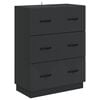 vidaXL Mobile con Cassetti Nero 66 x 34,5 x 87 cm Legno ingegnerizzato