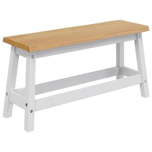 VidaXL Panchina da pranzo EKAI Bianco 91,5 x 29 x 45,5 cm