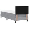 vidaXL Letto a molle con materasso Grigio chiaro 80 x 200 cm Tessuto