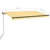 vidaXL Tenda da Sole Retrattile Automatica 400x350 cm Gialla e Bianca