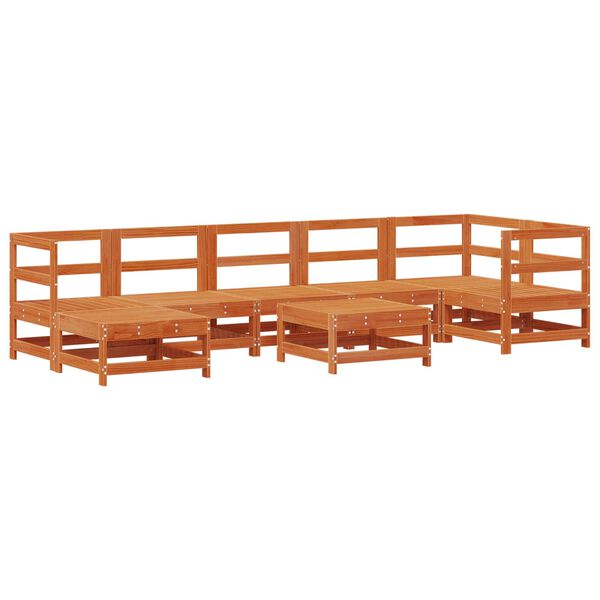 vidaXL Set Lounge da Giardino 8 pcs Marrone Cera