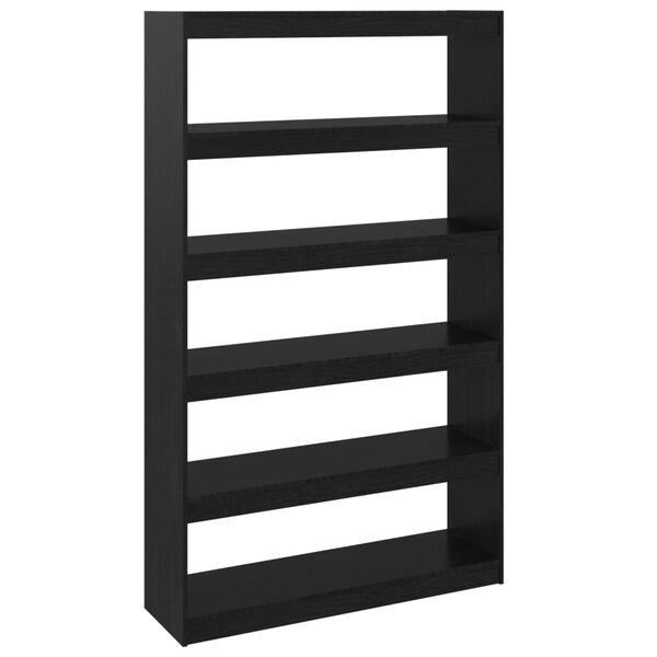 vidaXL Libreria/Divisorio Nero 100x30x167,5 cm in Legno di Pino