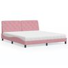 vidaXL Letto con Materasso Rosa 180x200 cm in Velluto