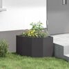 vidaXL Vaso d'angolo Nero 45 x 45 x 35 cm Acciaio