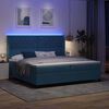 vidaXL Letto a molle con materasso con led Blu 200 x 200 cm Velluto