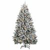 vidaXL Albero Natale Incernierato con 300 LED e Palline 180 cm