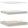 vidaXL Letto con contenitore e materasso Grigio chiaro 200 x 200 cm