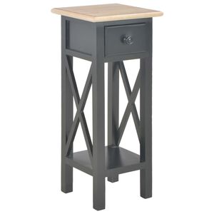 vidaXL Tavolino Laterale Nero 27x27x65,5 cm in Legno