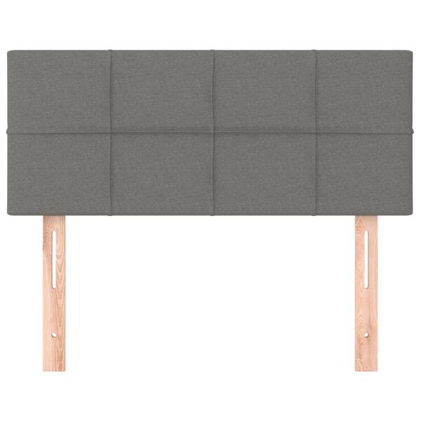 vidaXL Testiera Grigio Scuro 100x5x78/88 cm in Tessuto