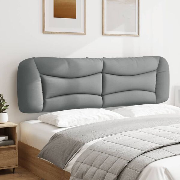 vidaXL Cuscino Testiera Hvar Grigio Chiaro 180 cm in Tessuto