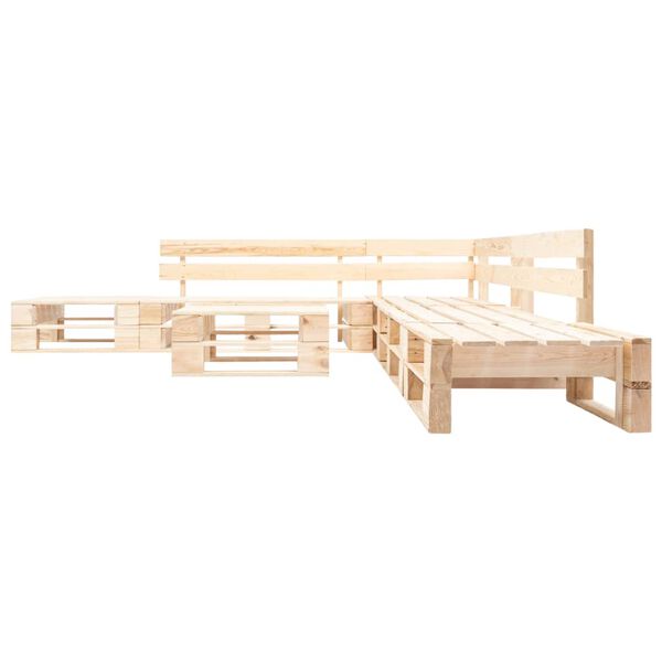 vidaXL Set Divani da Giardino Pallet 6 pz con Cuscini Grigi in Legno
