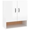 vidaXL Armadietto a Muro Bianco Lucido 60x31x70 cm Legno Multistrato
