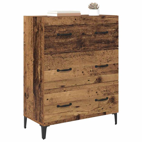 vidaXL Credenza con cassetto Legno vecchio 69,5 x 34 x 90 cm