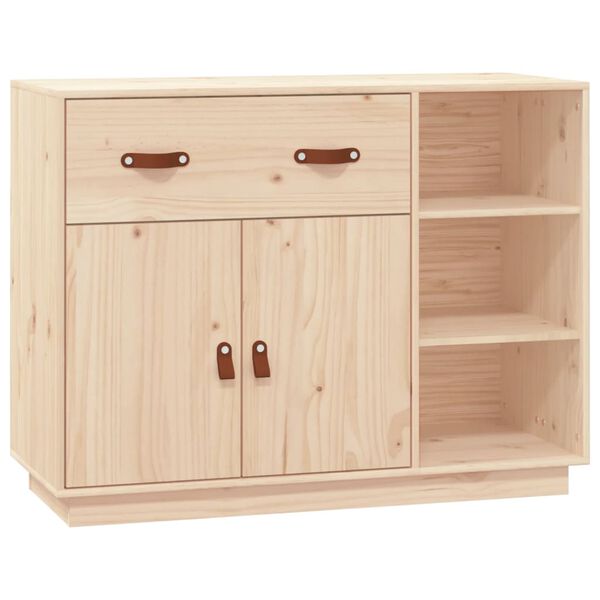 vidaXL Credenza 98,5x40x75 cm in Legno Massello di Pino
