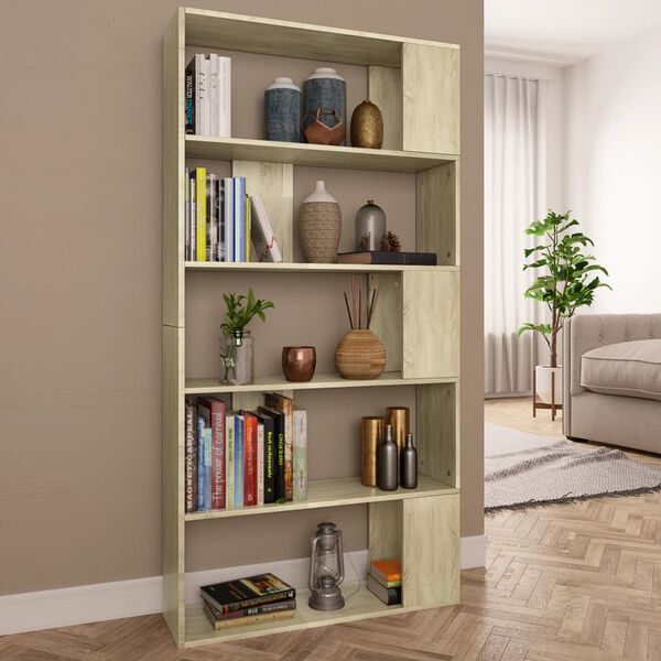 vidaXL Libreria/Divisorio Rovere Sonoma 80x24x159 cm Legno Ingegnerizzato