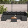 vidaXL Set Divano da Giardino con cuscino 8 pcs Nero Poly Rattan