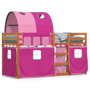 vidaXL Letto a Castello senza Materasso Rosa 90x190 cm Legno di Pino