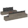 vidaXL Set Divano da Giardino 8 pcs Grigio polyrattan