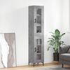 vidaXL Credenza Grigio Cemento 34,5x34x180 cm in Legno Multistrato