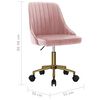 vidaXL Sedie da Pranzo Girevoli 4 pz Rosa in Velluto